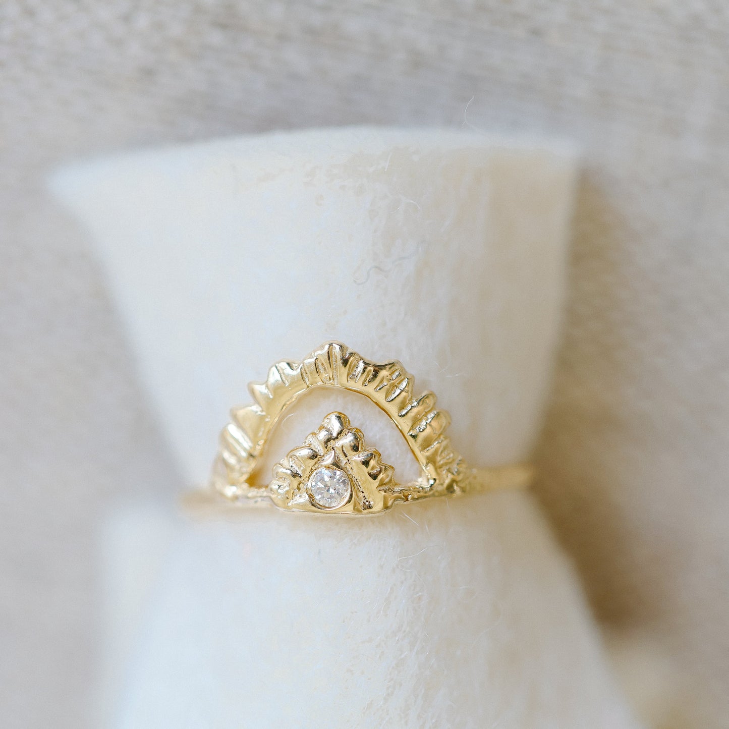 Pyramid Light Supreme Ring 14K Yellow Gold with Diamond