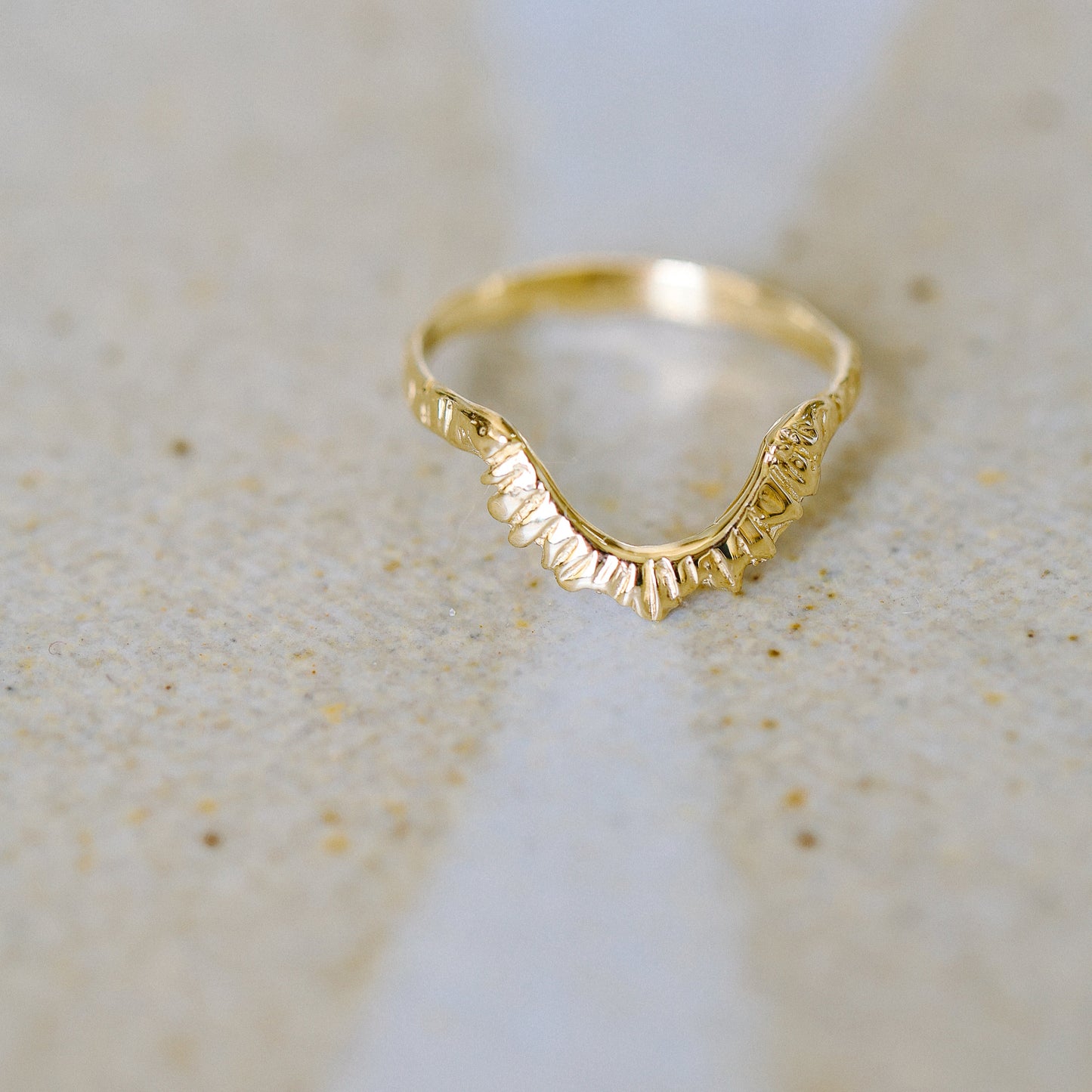 Radiant Beam Ring 14K Gold