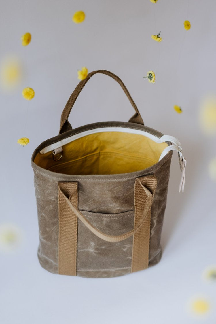 Baer Built Small Canvas Tote Chamomile/Khaki