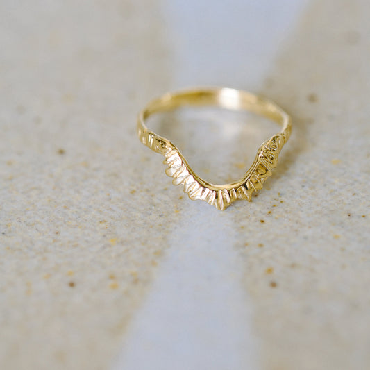 Radiant Beam Ring 14K Gold