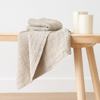 Linen Waffle Hand Towel Set