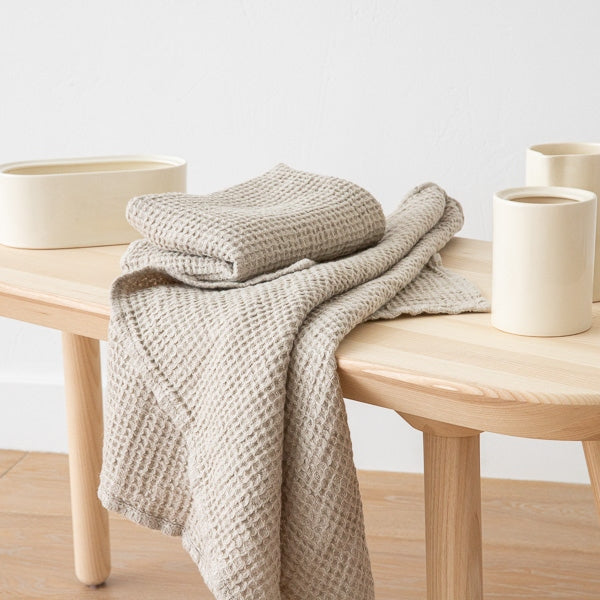 Linen Waffle Hand Towel Set