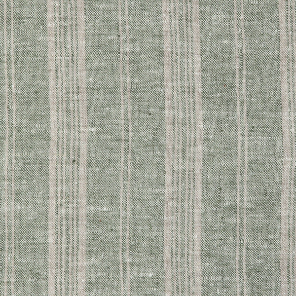 Multi-stripe Linen Tea Towel, Forest Green