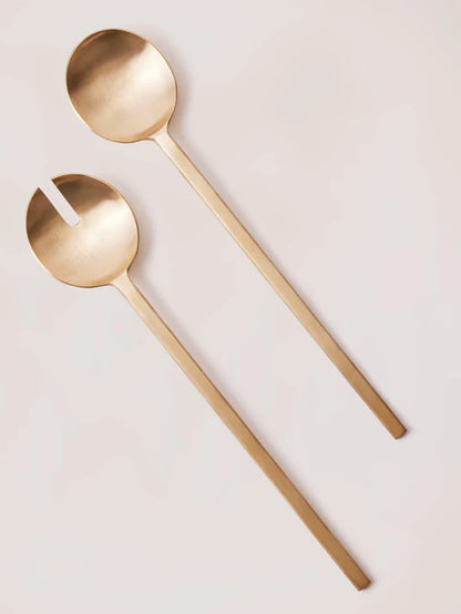 Brass Salad Server Set