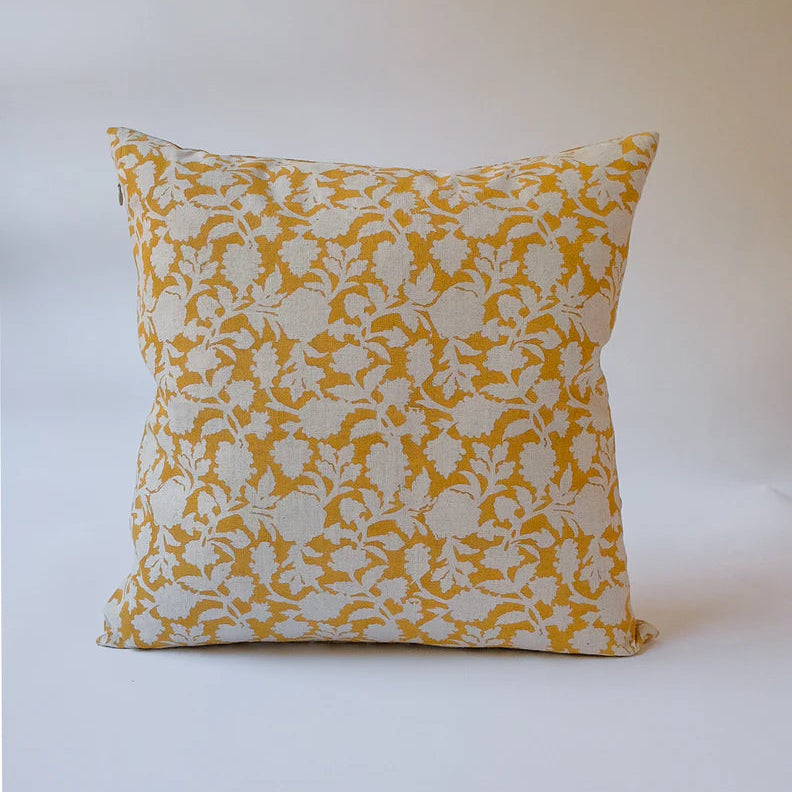 Tina Hand Block-printed Linen Pillowcase 14X20