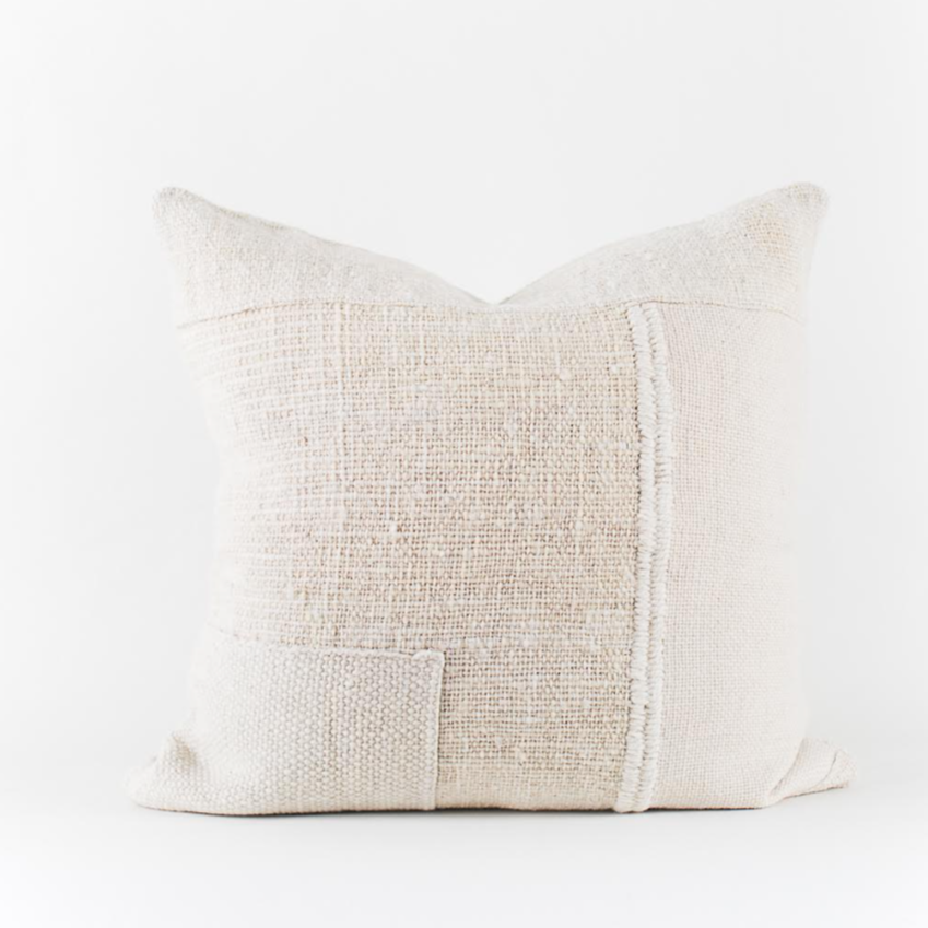 Patchwork White Pillow