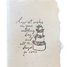 Happiest wishes wedding cake card
