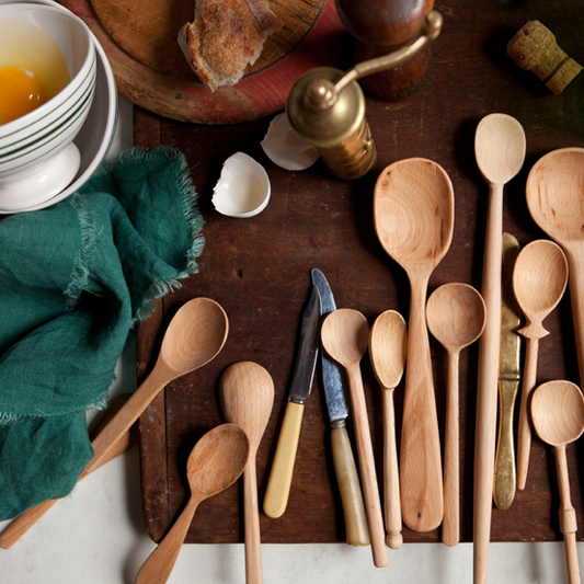 Hand-carved Beechwood Wooden Spoon for Bakers