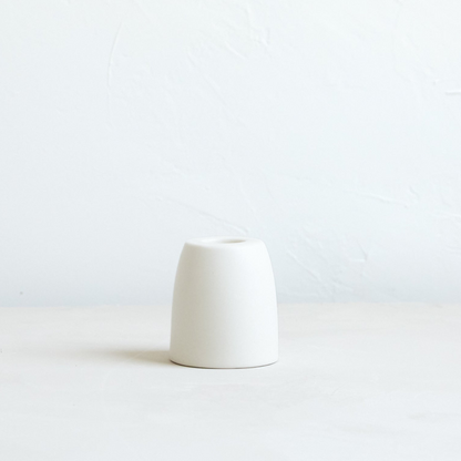 Petite Ceramic Taper Holder Matte White