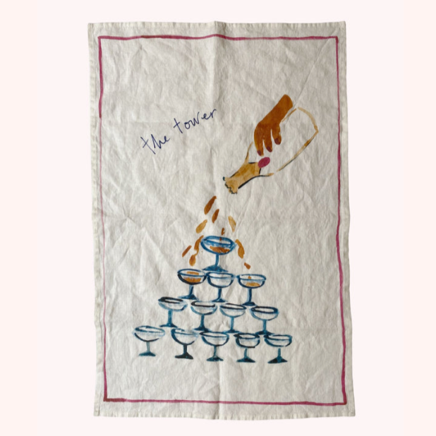 The Tower - Linen Tea Towel