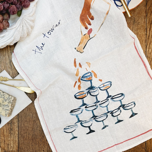 The Tower - Linen Tea Towel