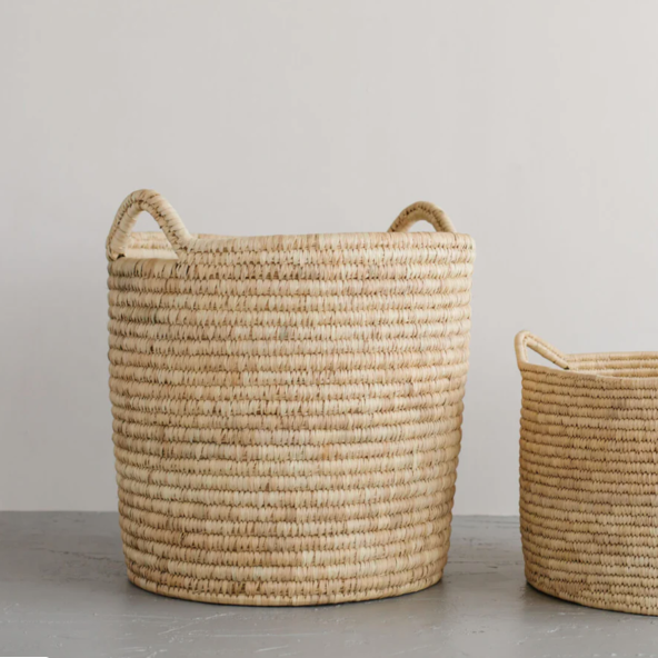 Palm Leaf Laundry Basket