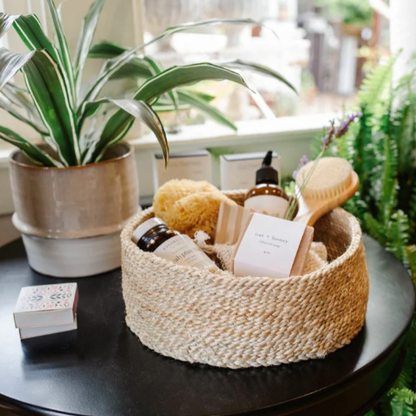 Round Low Jute Baskets Trio