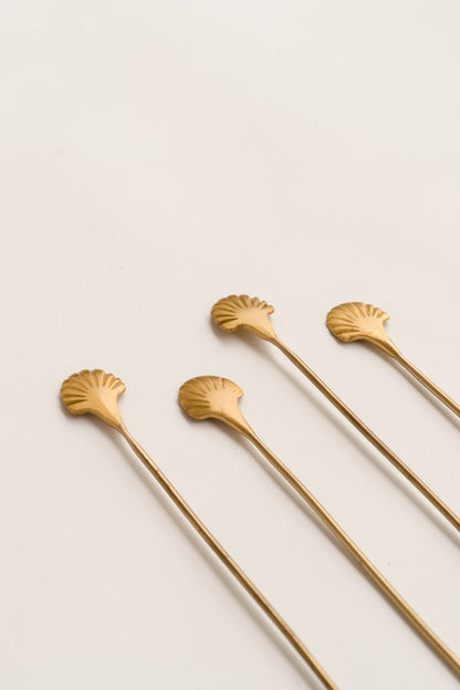 Seashell Stirrers, Set of 4