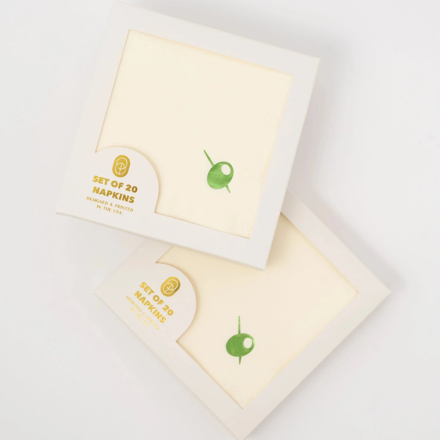 Olive Cocktail Napkins - Set of 20