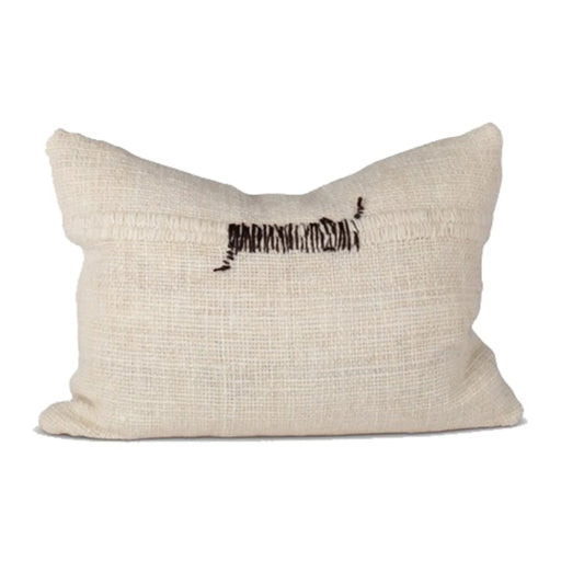 Treko Makun Pillow Black/White stitch 24” X 15”