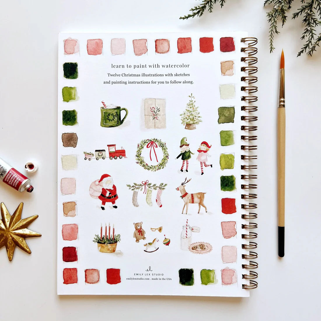 Christmas Watercolor Workbook